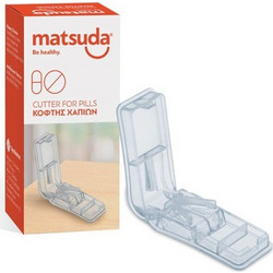 Matsuda Be Healthy Θήκη Χαπιών 2 Θέσεων με Κόφτη Διαφανής