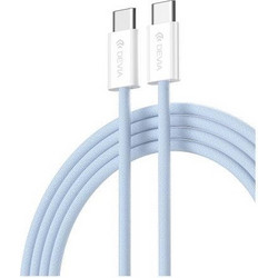 Devia EC325 Braided USB-C to USB-C 60W 1m Light Blue 6942297106161