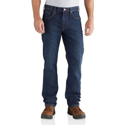 Carhartt Ανδρικό Τζιν Παντελόνι Ελαστικό Κανονική Εφαρμογή Navy Μπλε 102804-498