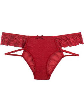 Cottonhill Love Lace Γυναικείο Sexy Slip με Δαντέλα Κόκκινο CH0186