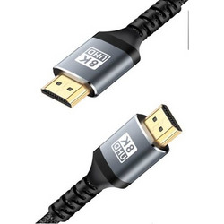 Naxius Καλώδιο HDMI 2.1 Braided HDMI Male to HDMI Male 7m Black