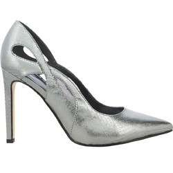 Nine West TESS3 Γόβες Δερμάτινες με Τακούνι Στιλέτο Ασημί TESS3TX-056