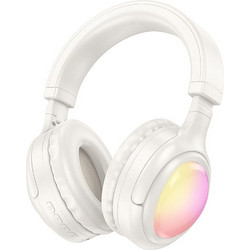 Hoco W48 Ασύρματα Bluetooth Ακουστικά Over Ear Λευκά