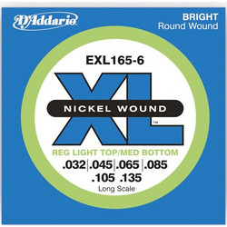 D'Addario EXL-165/6 Χορδές Ηλεκτρικού Μπάσου Σετ 032-135