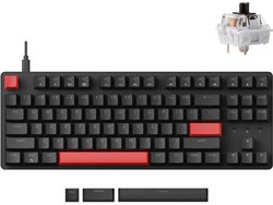Lemokey X1 QMK/VIA Μηχανικό Gaming Πληκτρολόγιο TenKeyLess με Keychron Brown Διακόπτες Black