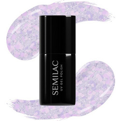Semilac 492 Icy Lavender Bliss Glitter Ημιμόνιμο Βερνίκι Νυχιών 7ml