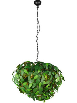 Trio Lighting Leavy Κρεμαστό Φωτιστικό Οροφής Μονόφωτο E14 Μαύρο R10464015