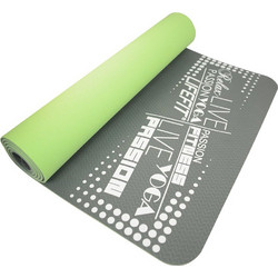 Life Fit Στρώμα Γυμναστικής Yoga / Pilates Lime Γκρι 183x61x0.5cm