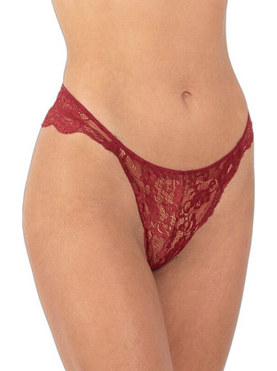 AA underwear Γυναικείο Sexy Brazil με Δαντέλα Μπορντό 585-BOR