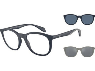 Emporio Armani EA4211 50881W Ανδρικός Σκελετός Γυαλιών Οράσεως με Clip-On Κοκάλινος Μαύρος