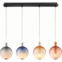 Sunlight Κρεμαστό Φωτιστικό Οροφής Ράγα Πολύφωτο LED Γκρι Venus-4S