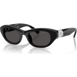 Swarovski SK6036U 103887 Γυναικεία Γυαλιά Ηλίου Οβάλ Κοκάλινα Μαύρα με Μαύρο Φακό