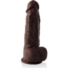 Biggie Ρεαλιστικό Dildo με Βεντούζα & Όρχεις 21.5cm Καφέ