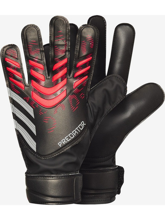 Adidas Predator Παιδικά Γάντια Τερματοφύλακα Μαύρα Κόκκινα JM6826