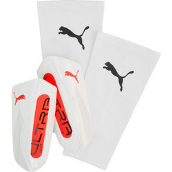 Puma Ultra Light Επικαλαμίδες Ποδοσφαίρου Ενηλίκων Λευκές Πορτοκαλί 030989-01