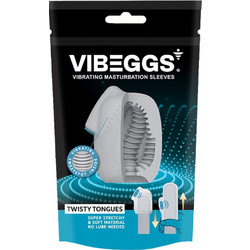 Vibeggs Twisty Tongues Masturbation Pocket Sleeve Αυνανιστήρι White