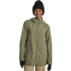 Burton Γυναικείο Μπουφάν Softshell Μακρύ Αδιάβροχο Χακί 23361102-301