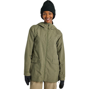 Burton Γυναικείο Μπουφάν Softshell Μακρύ Αδιάβροχο Χακί 23361102-301