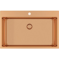 Helika Nova 100B Copper Υποκαθήμενος Νεροχύτης Inox 79x45cm