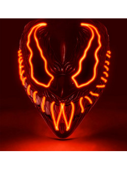 Μάσκα Venom Κόκκινη με Led