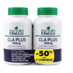 Doctor's Formulas CLA Plus Συμπλήρωμα Διατροφής 1250mg 2x60 Μαλακές Κάψουλες