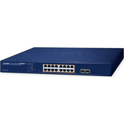Planet GS-2210-16P2S Unmanaged L2 Switch με 16 Θύρες Ethernet 1000Mbps και 2 SFP θύρες