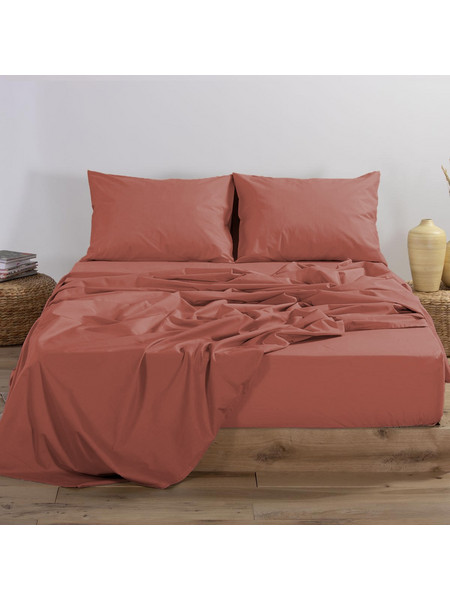Nef-Nef Σεντόνι Μονό Βαμβακερό 170x270 Basic Teracotta