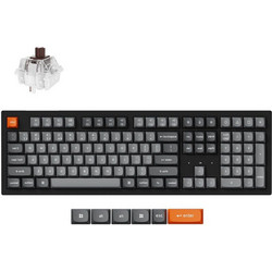 Keychron K10 Max QMK Ασύρματο Μηχανικό Gaming Πληκτρολόγιο με Keychron Super Brown Διακόπτες RGB Black Grey