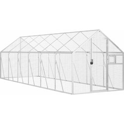 vidaXL Κλουβί Πτηνών Ασημί 600x179x185cm 3155798