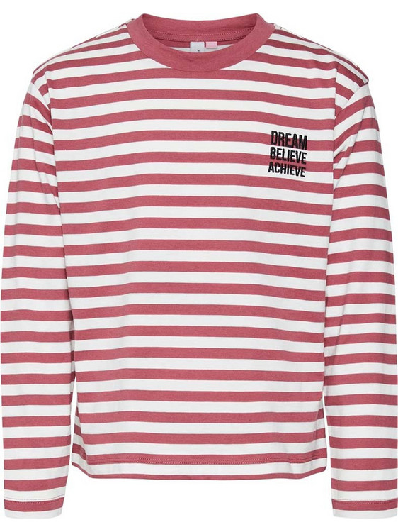 Vero Moda Παιδικό T-Shirt Μακρυμάνικο Μπορντό Λευκό 10315327