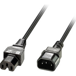 Lindy 30314 Προέκταση Καλωδίου Τροφοδοσίας IEC C14 to IEC C15 2m