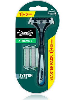 Wilkinson Sword Xtreme 3 Hybrid με 3 Λεπίδες & Λιπαντική Ταινία 5τμχ