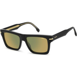 Carrera CA305/S 71C/MJ Ανδρικά Γυαλιά Ηλίου Τετράγωνα Κοκάλινα Μαύρα με Χρυσό Φακό