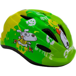 Novus Green Dog Παιδικό Κράνος Ποδηλάτου Πόλης Πράσινο Κίτρινο