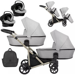 Kunert Brav Duo Καρότσι Μωρού 3 σε 1 Grey /Champagne