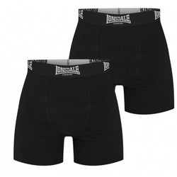 Lonsdale Ανδρικά Μποξεράκια Σετ 2Pack Μαύρα 422011