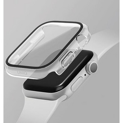 Uniq Πλαστική Θήκη Tempered Glass για Apple Watch 7 / 8 / 9 41mm Διαφανής
