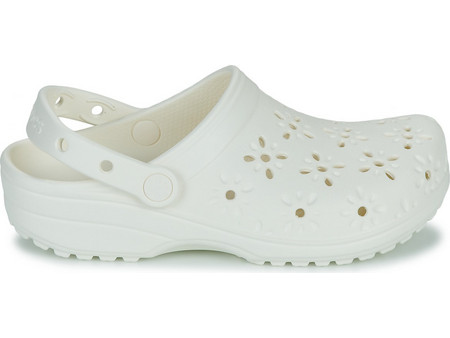 Crocs Classic Floral Cut Out Λευκά 210927-0WV