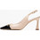 Mortoglou Γόβες Slingback Δερμάτινες με Λεπτό Ψηλό Τακούνι Μαύρες Μπεζ 2548.74724