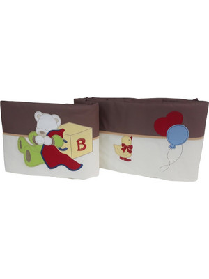 Beboulino Books Πάντα Κούνιας Λευκό Καφέ 25x270cm