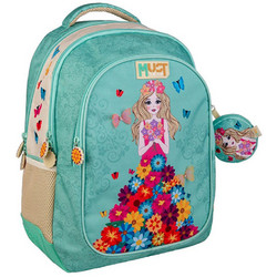 Must Flower Dress Σχολική Τσάντα Πλάτης Δημοτικού Πράσινο Mint 586782
