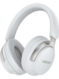 Celebrat A40 Ενσύρματα & Ασύρματα Bluetooth Ακουστικά Over Ear Λευκά