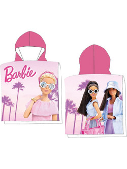 Barbie Παιδικό Πόντσο Θαλάσσης Microfiber Ροζ 50x100cm 42-3234