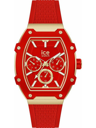 Ice Watch Γυναικείο Ρολόι Χρονογράφος με Κόκκινο Καουτσούκ Λουράκι IC022870