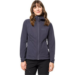 Jack Wolfskin Γυναικείο Μπουφάν Χειμωνιάτικο Softshell Μακρύ Ανθρακί 1115121-1388