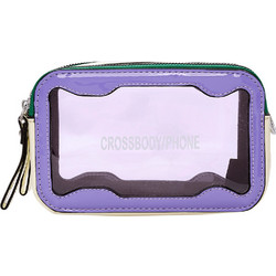 Bag to Bag Γυναικείο Τσαντάκι Χιαστί Λουστρίνι Μωβ με Ιμάντα WH29