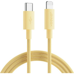 Joyroom S-1024M13 Braided USB-C to Lightning Cable 20W 1m Yellow 6941237177698