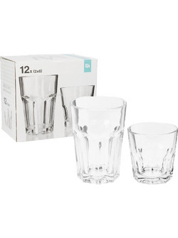 Excellent Houseware Σετ Ποτήρια Γυάλινα 12τμχ YE5000300