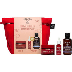 Apivita Beevine Elixir Wrinkle & Firmness Lift Rich Cream 50ml + Activating Lift Serum 10ml + Cleancer 75ml
