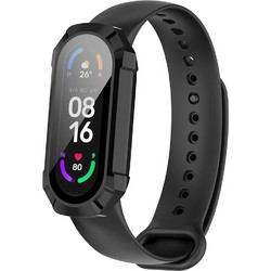 Techsuit Defense360 Pro Πλαστική Θήκη Tempered Glass για Xiaomi Mi Band 4 / 5 / 5 NFC / 6 / 6 NFC Μαύρη